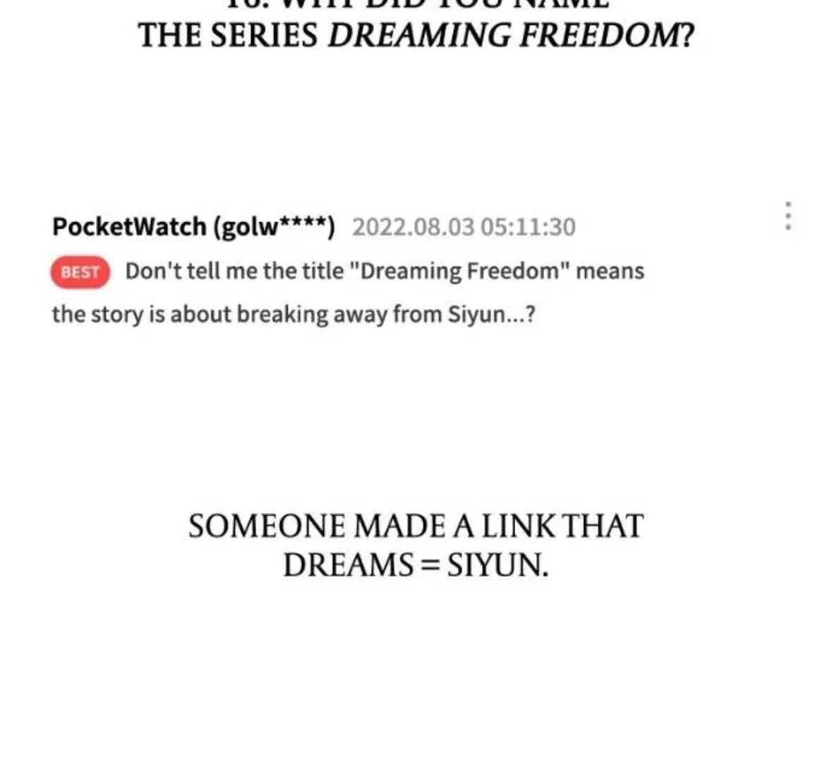 Read Dreaming Freedom EN Manga Online