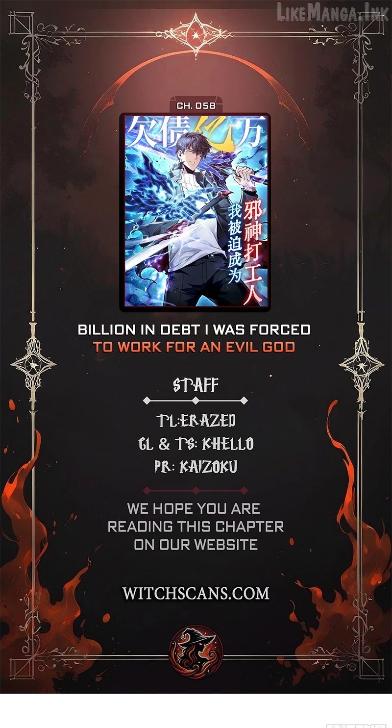 Read I Owe A Billion Dollars And I am Forced to Become A Worker For An Evil God EN Manga Online