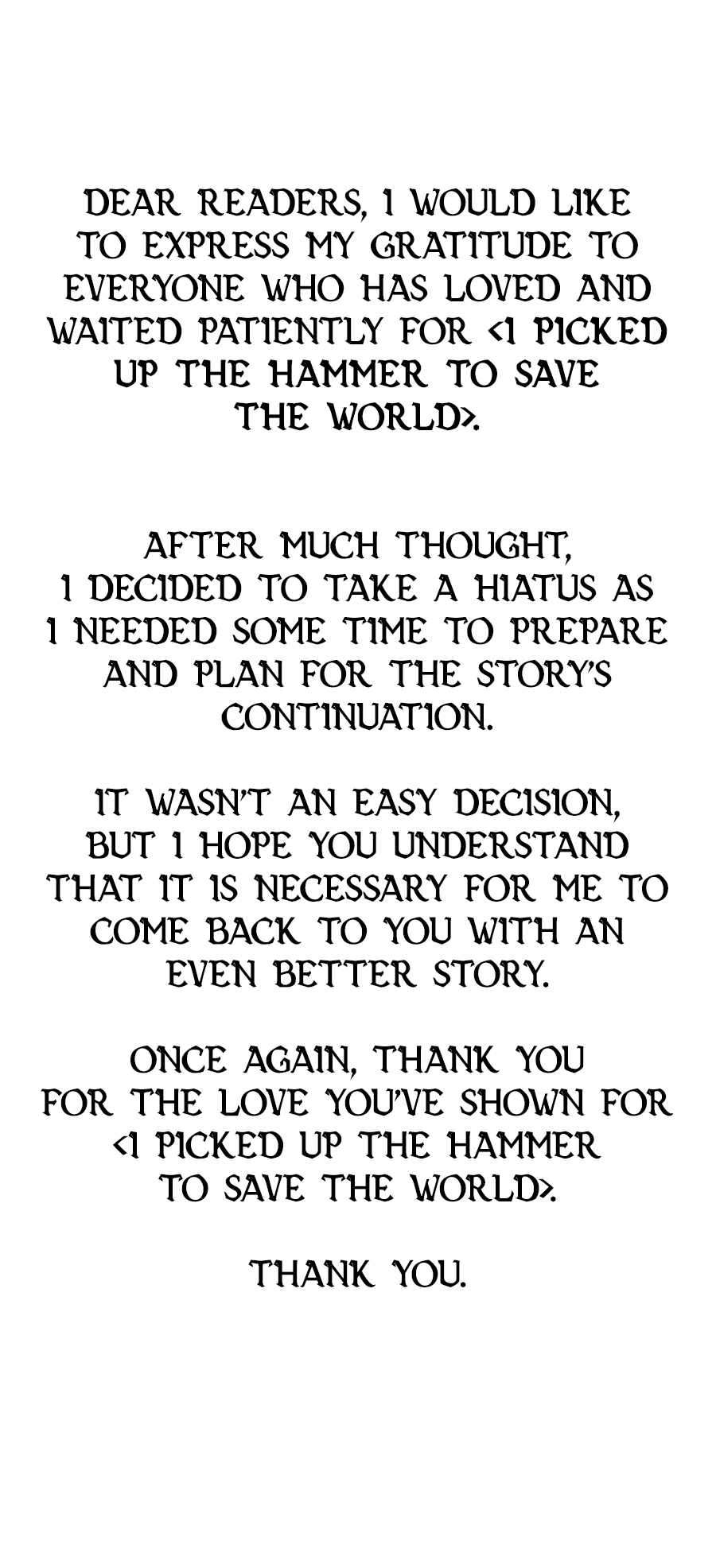 Read I Picked A Hammer To Save The World EN Manga Online