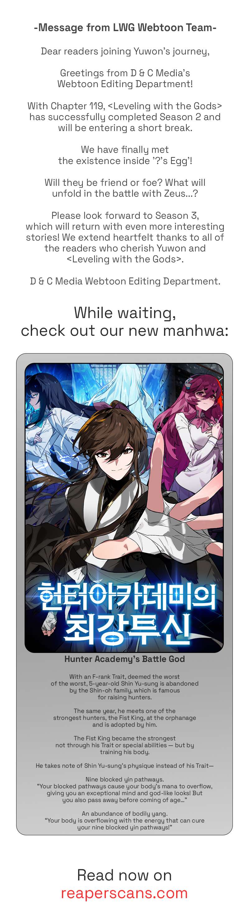 Read Leveling With The Gods EN Manga Online