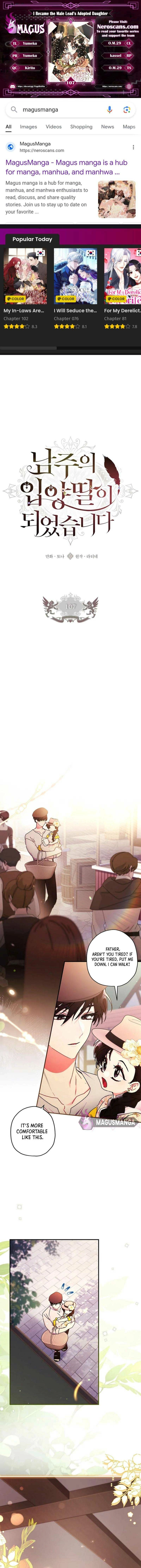 Read The Male Lead's Little Lion Daughter EN Manga Online