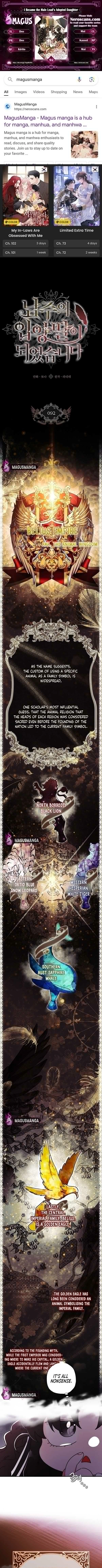 Read The Male Lead's Little Lion Daughter EN Manga Online