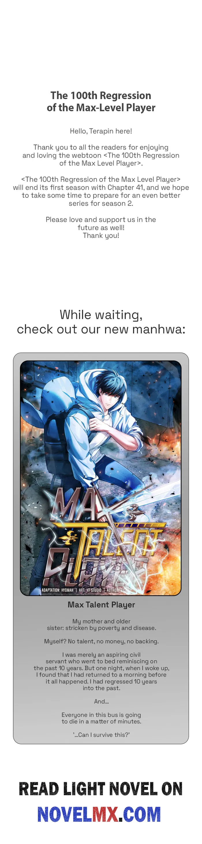 Read The Max Level Player’s 100th Regression EN Manga Online