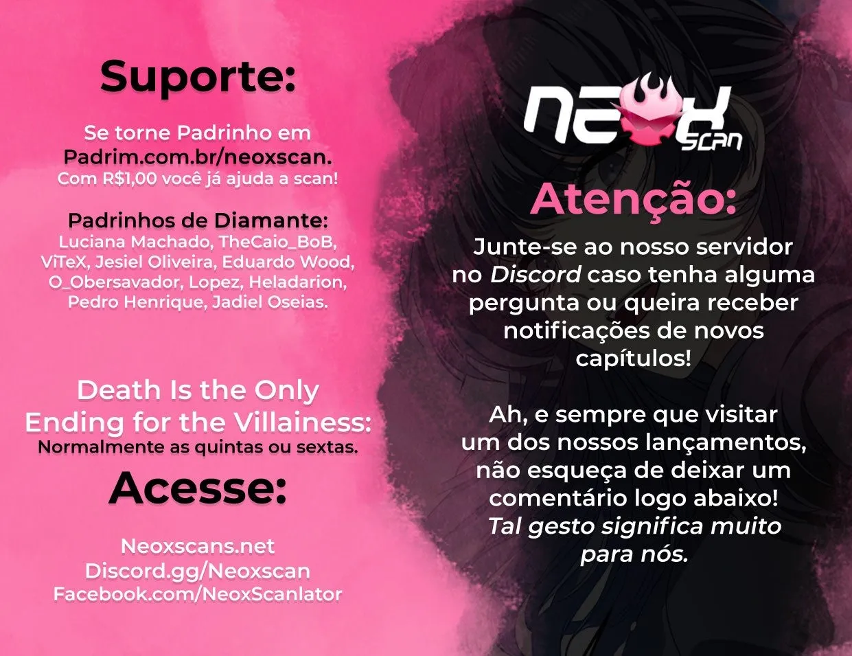 Read A Morte é o Único Final Para a Vilã PT Manga Online