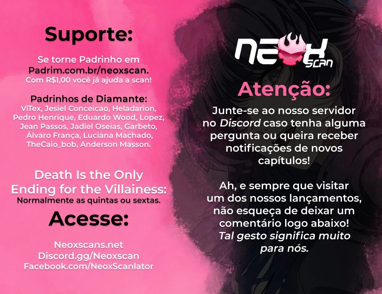 Read A Morte é o Único Final Para a Vilã PT Manga Online