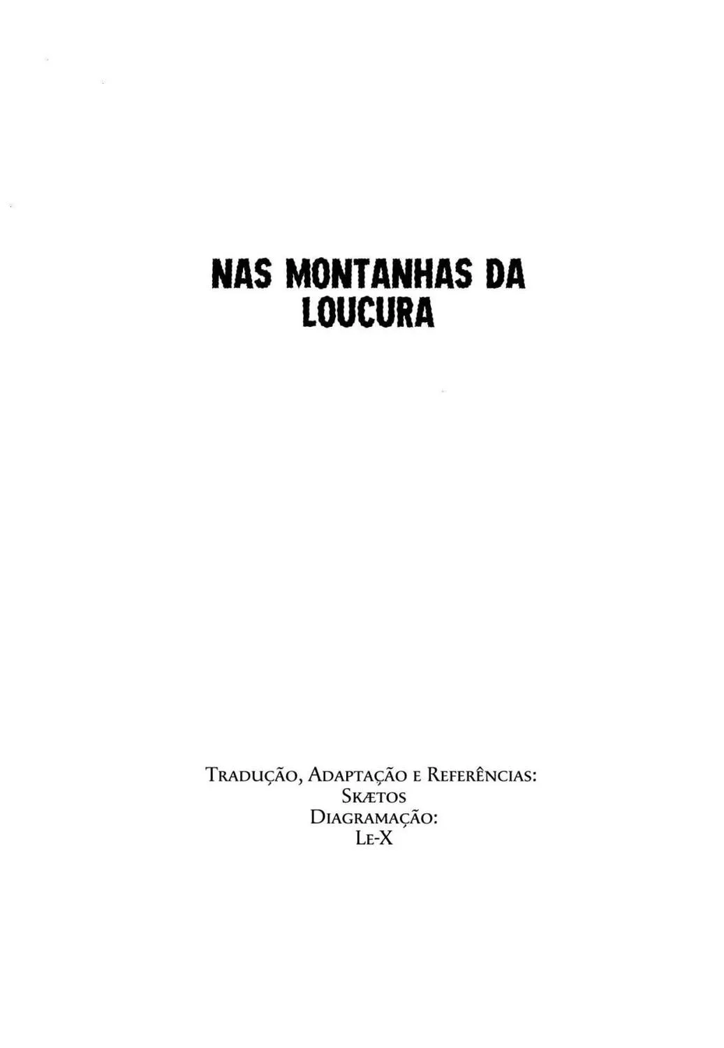 Read Nas Montanhas da Loucura PT Manga Online
