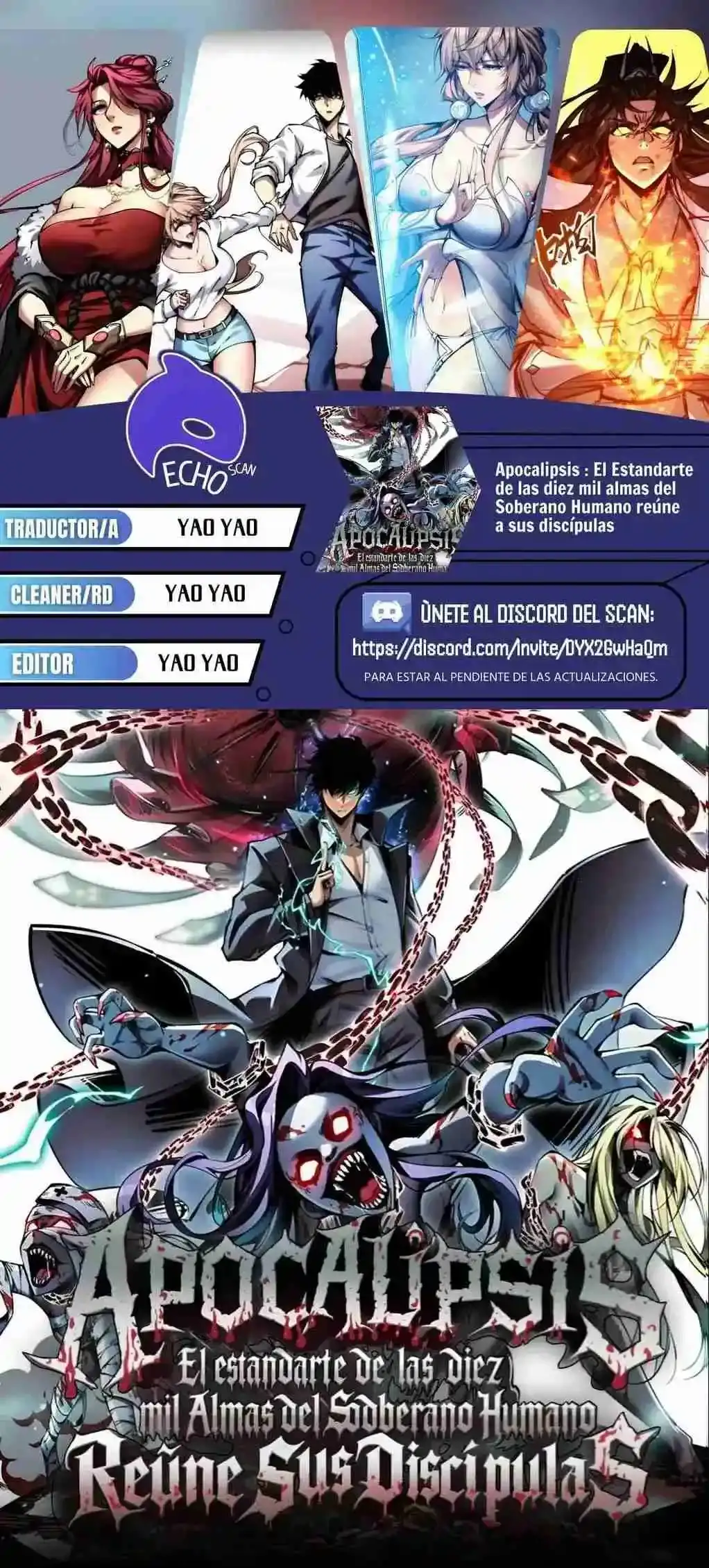 Read Apocalipsis El Estandarte del Rey Humano inclina a todas las discípulas ES Manga Online