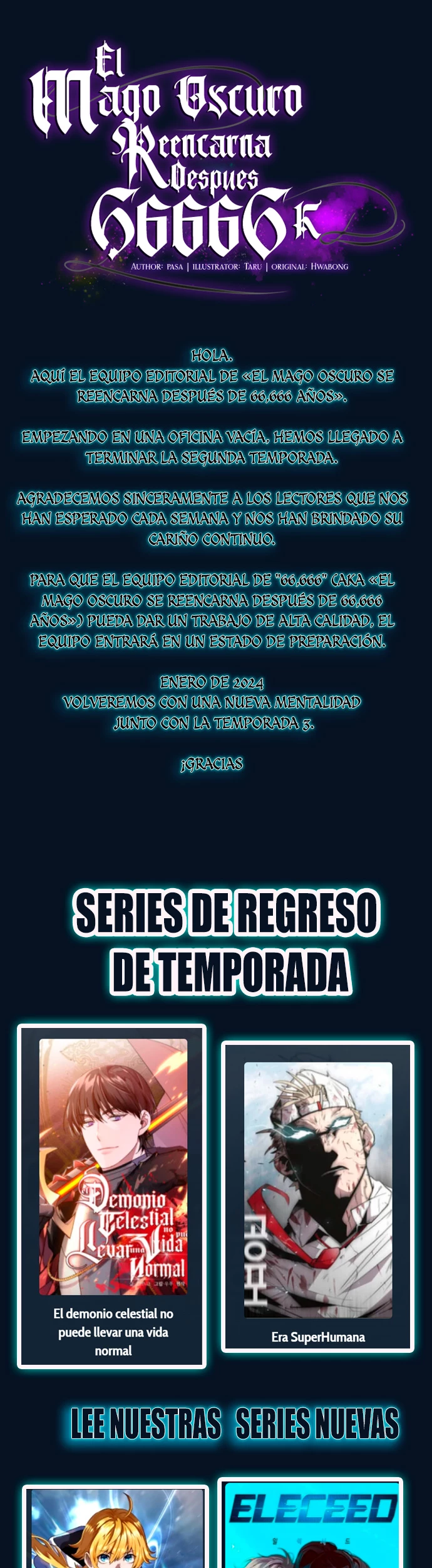 Read El Mago Oscuro Se Reencarna Despues De 66666 años ES Manga Online