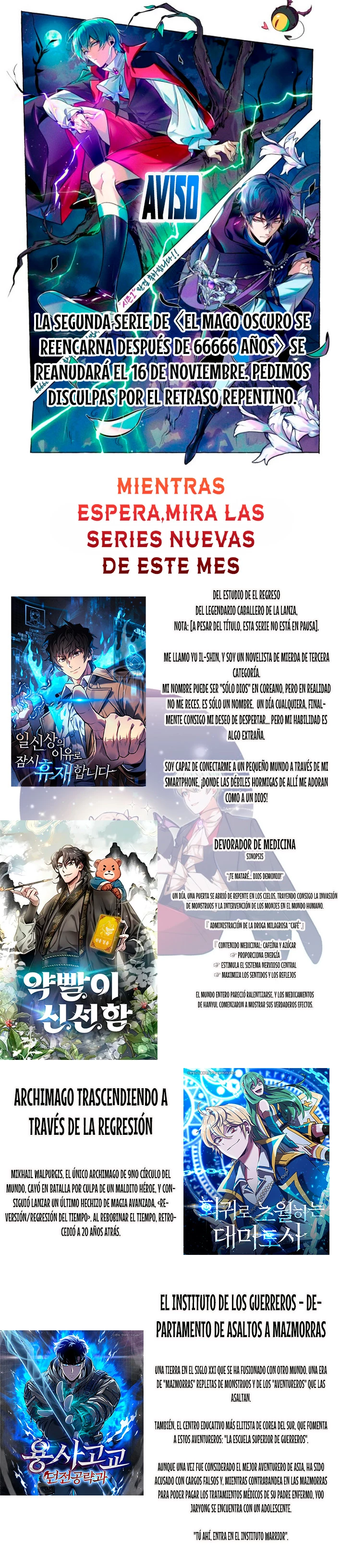 Read El Mago Oscuro Se Reencarna Despues De 66666 años ES Manga Online