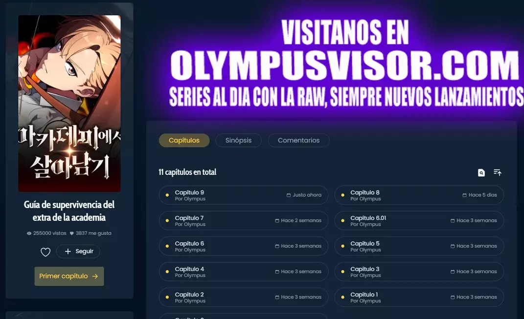 Read Guia de supervivencia del extra de la academia ES Manga Online