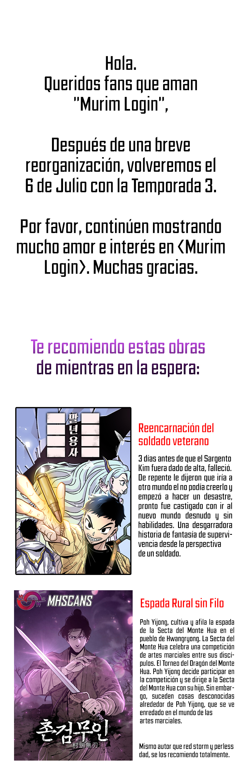 Read Inicio de Sesión en el Murim ES Manga Online
