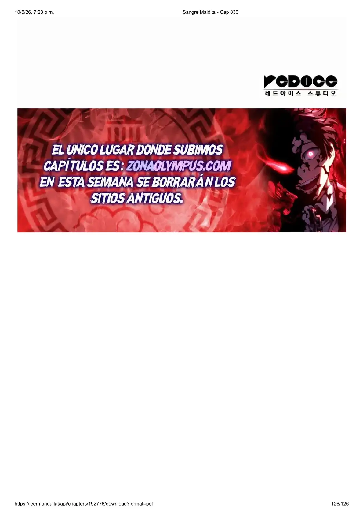 Read Sangre Maldita ES Manga Online