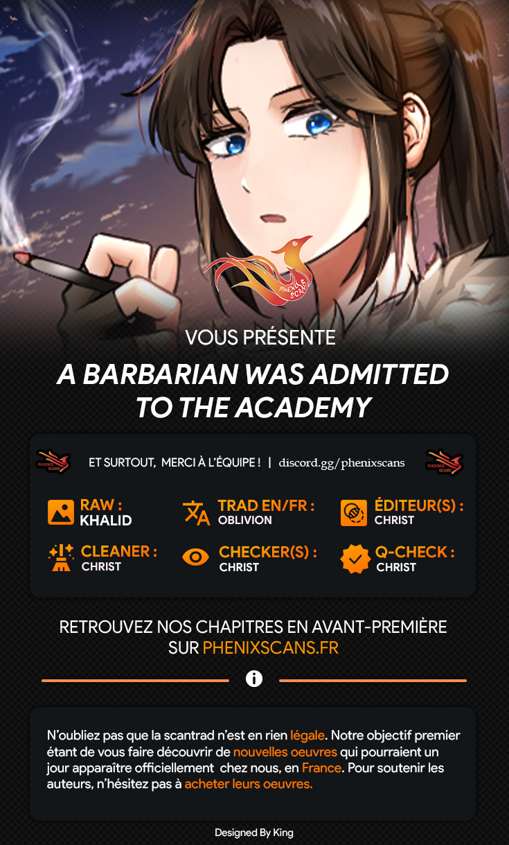 Read A Barbarian Was Admitted to the Academy FR Manga Online