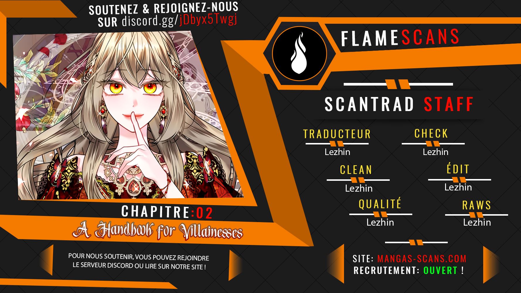 Read A Handbook for Villainesses FR Manga Online