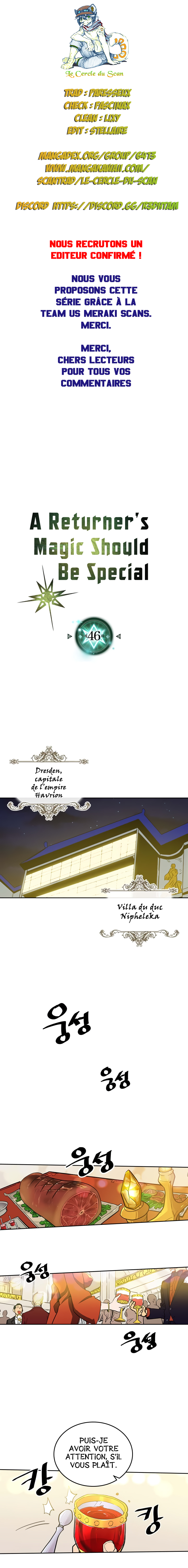 Read A Returner’s Magic Should Be Special FR Manga Online