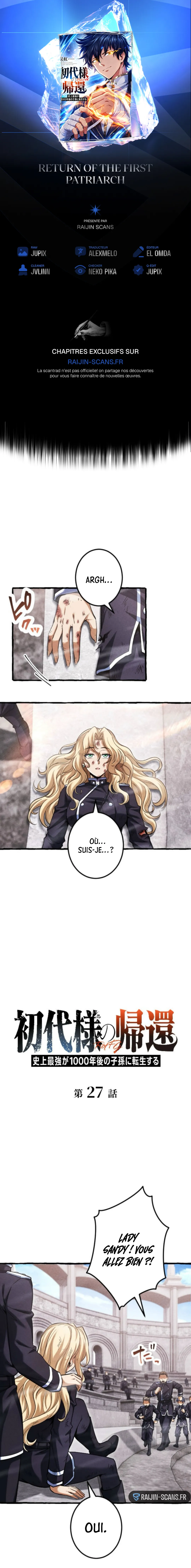 Read Return of the First Patriarch The Strongest Reincarnates into His Descendant 1000 Years Later FR Manga Online