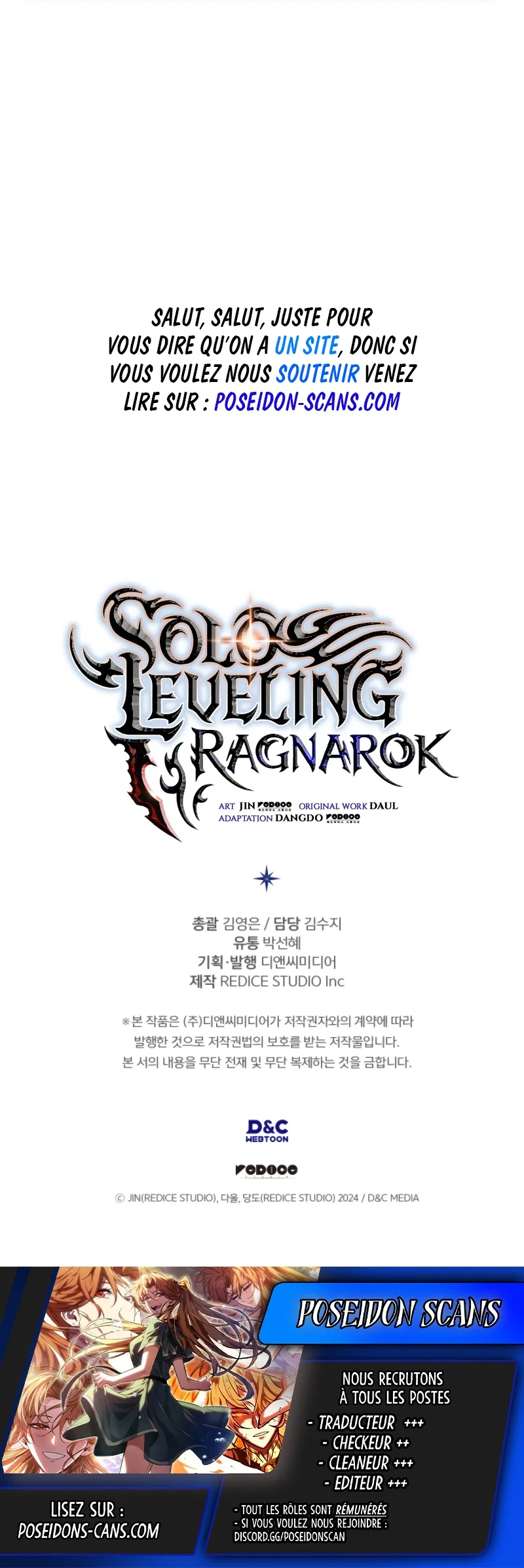 Read Solo leveling Ragnarok FR Manga Online