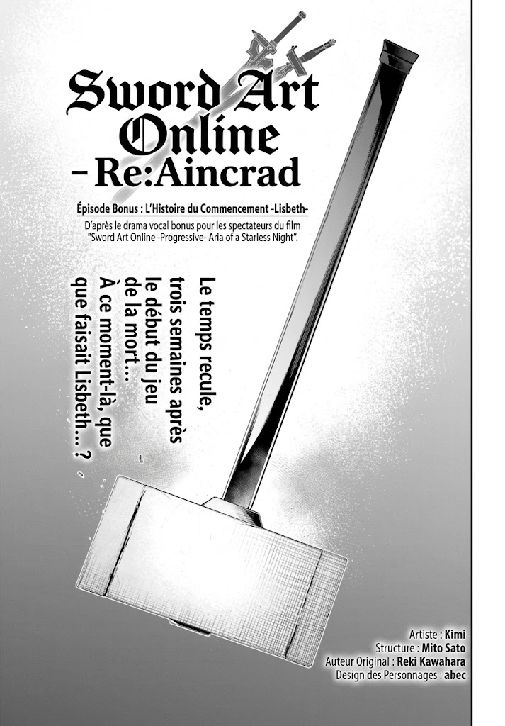 Read Sword Art Online Re Aincrad FR Manga Online