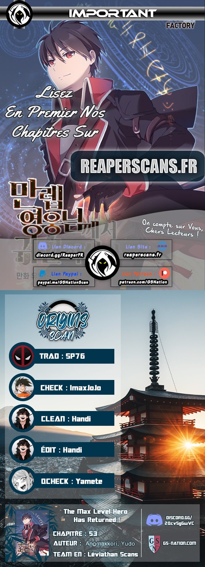 Read The Max Level Hero Has Returned FR Manga Online