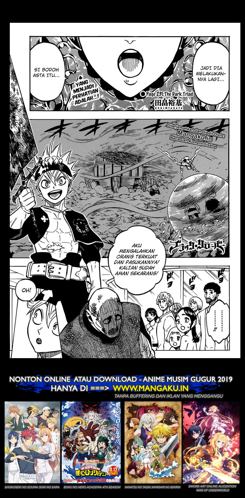 Read Black Clover Bahasa Indonesia ID Manga Online