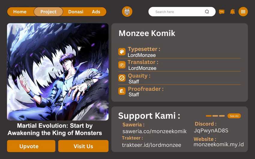 Read Martial Evolution Start by Awakening the King of Monsters ID Manga Online