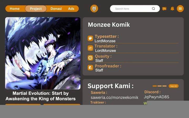 Read Martial Evolution Start by Awakening the King of Monsters ID Manga Online