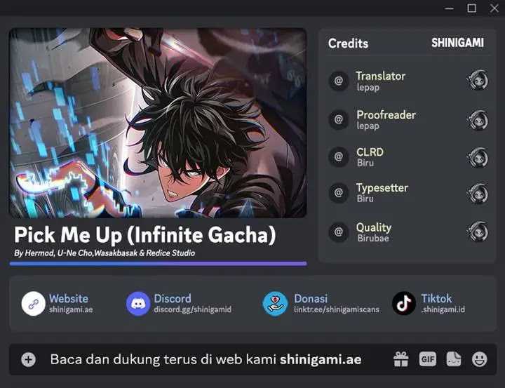 Read Pick Me Up Infinite Gacha Bahasa Indonesia ID Manga Online