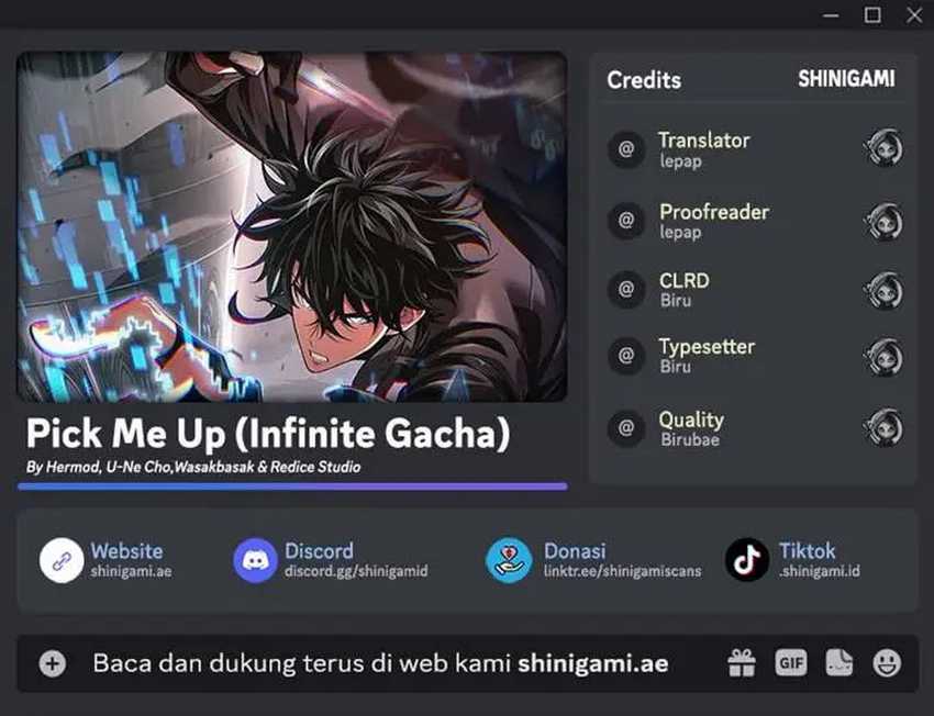 Read Pick Me Up Infinite Gacha Bahasa Indonesia ID Manga Online