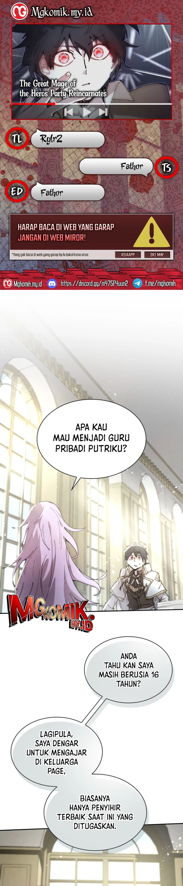 Read The Rebirth of the Hero’s Party’s Archmage Bahasa Indonesia ID Manga Online
